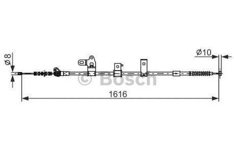 Трос ручного гальма BOSCH 1987482307