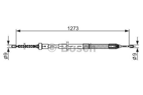 Трос ручного гальма BOSCH 1987482308