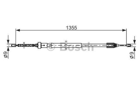 Трос ручного гальма BOSCH 1987482309