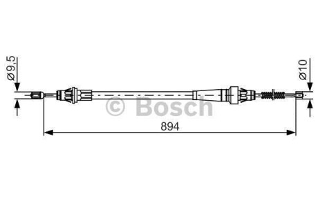 Трос ручного гальма BOSCH 1987482365