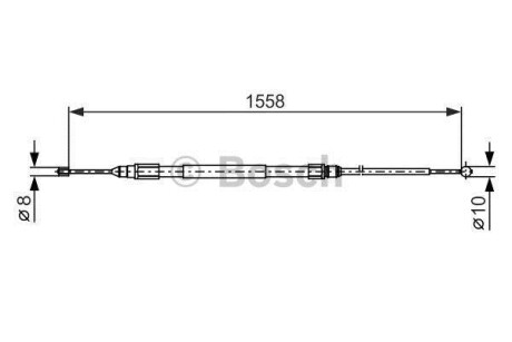 Трос, стояночная тормозная система BOSCH 1987482368