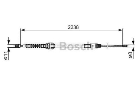 ТРОС тормозной BOSCH 1987482373