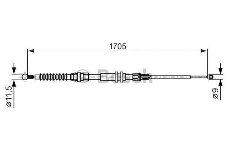 ТРОС тормозной BOSCH 1987482377