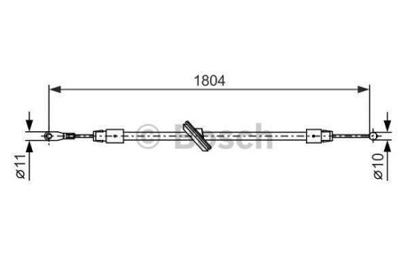 Трос, стояночная тормозная система BOSCH 1 987 482 380