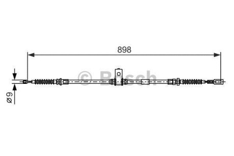 Трос ручного гальма RECZ. NISSAN LE CABSTAR 06- BOSCH 1987482397