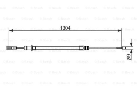 Трос, стояночная тормозная система BOSCH 1 987 482 431