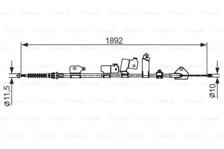 Трос тормоза BOSCH 1987482439