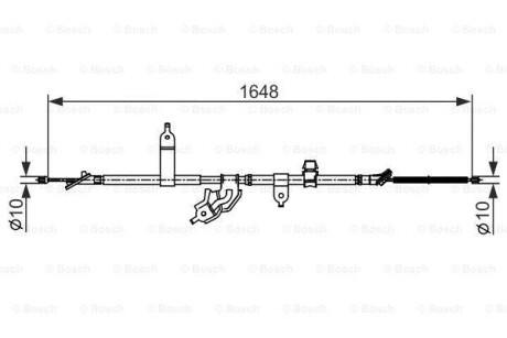 Трос, стояночная тормозная система BOSCH 1 987 482 442