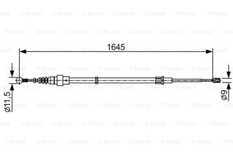 ТРОС тормозной BOSCH 1987482451