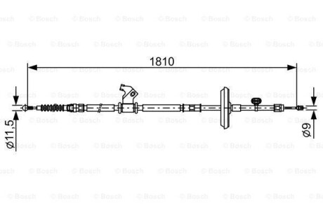 Трос, стояночная тормозная система BOSCH 1 987 482 507