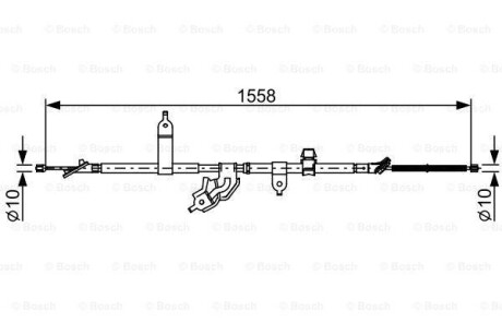 Трос, стояночная тормозная система BOSCH 1 987 482 512