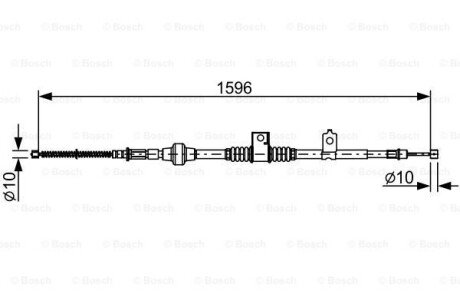 Трос тормоза BOSCH 1987482520