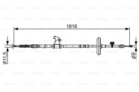 Трос, стояночная тормозная система BOSCH 1 987 482 535