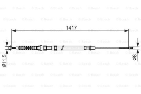 Трос стояночного гальма BOSCH 1987482583