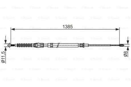 Трос стояночного гальма BOSCH 1987482584