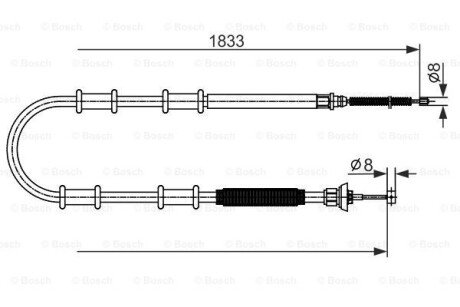 Трос тормоза BOSCH 1987482593