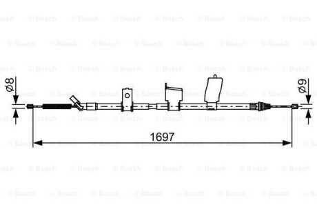 Трос гальма стоянки BOSCH 1987482627