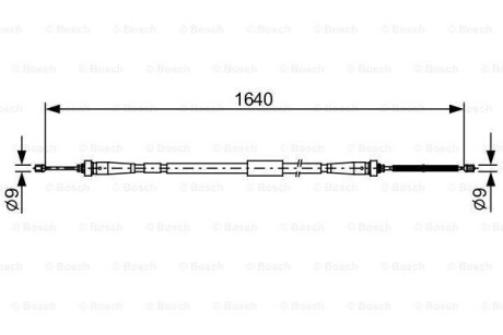 Трос стоянкових гальм BOSCH 1987482638 (фото 1)