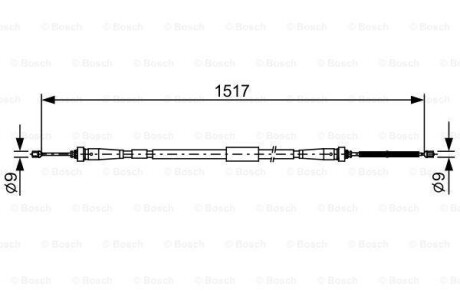 Трос стоянкових гальм BOSCH 1987482639