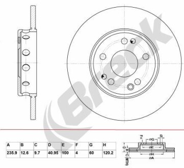 Автозапчасть BRECK BR010SA100