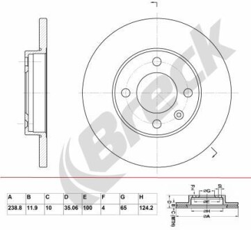 Автозапчасть BRECK BR011SA100