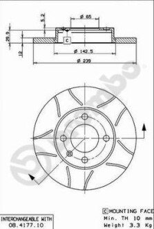 Тормозной диск BREMBO 08417775