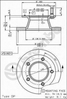 Гальмівний диск BREMBO 08.5181.10