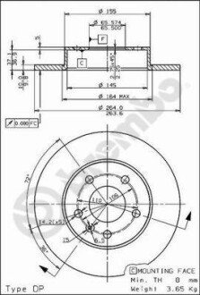 Гальмівні диски BREMBO 08762775 (фото 1)