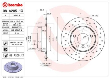 Гальмівні диски BREMBO 08A2051X