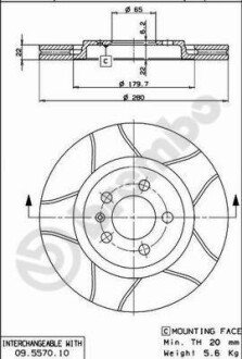 Гальмівні диски BREMBO 09557075