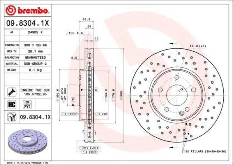 Гальмівні диски BREMBO 0983041X