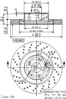 Тормозной диск BREMBO 09938211