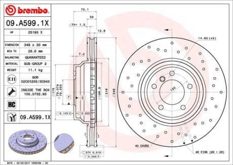 Гальмівні диски BREMBO 09A5991X