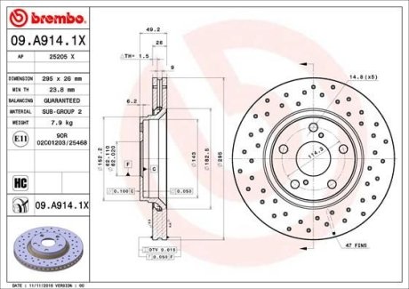 Гальмівні диски BREMBO 09A9141X