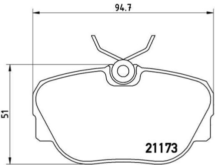 Комплект тормозных колодок, дисковый механизм BREMBO P06010