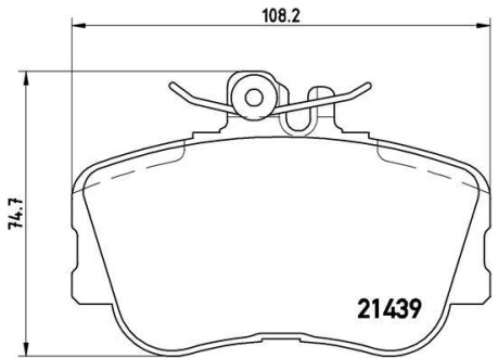 Комплект тормозных колодок, дисковый механизм BREMBO P06017