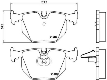 Комплект тормозных колодок из 4 шт. дисков BREMBO P06020