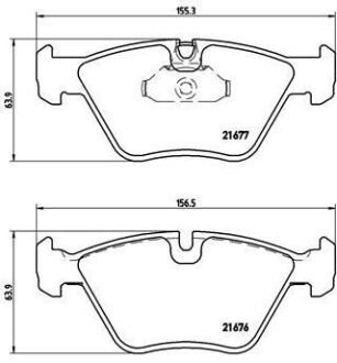 Комплект тормозных колодок, дисковый механизм BREMBO P06022