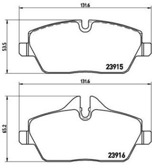 Комплект тормозных колодок из 4 шт. дисков BREMBO P06034