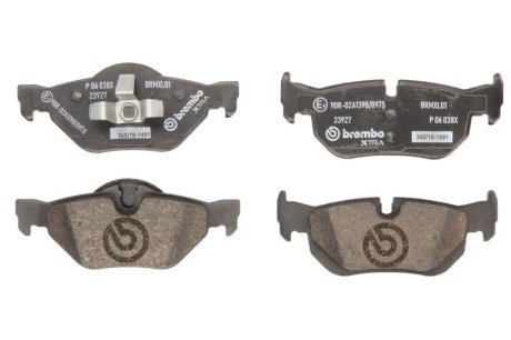 Комплект тормозных колодок из 4 шт. дисков BREMBO P06038X