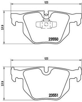 Комплект тормозных колодок из 4 шт. дисков BREMBO P06039 (фото 1)