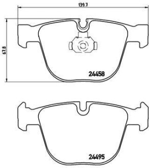 Комплект тормозных колодок из 4 шт. дисков BREMBO P06050