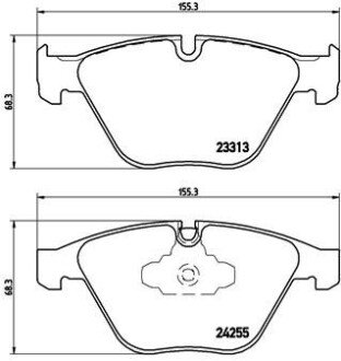 Комплект тормозных колодок из 4 шт. дисков BREMBO P06055 (фото 1)