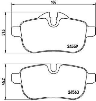 Тормозные колодки BREMBO P06062