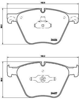 Комплект тормозных колодок, дисковый механизм BREMBO P 06 073 (фото 1)