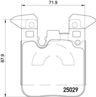 Комплект тормозных колодок, дисковый механизм BREMBO P 06 087 (фото 1)