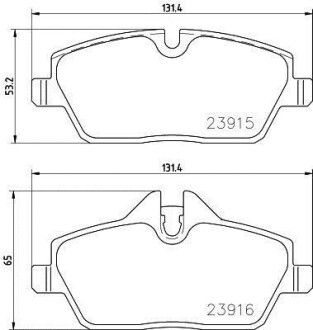 Гальмівні колодки дискові BREMBO P06091