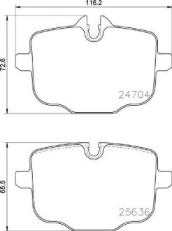 Комплект гальмівних колодок з 4 шт. дисків BREMBO P06101