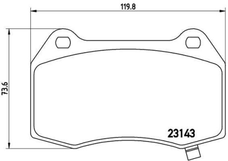 Гальмівні колодки, дискове гальмо (набір) BREMBO P09003