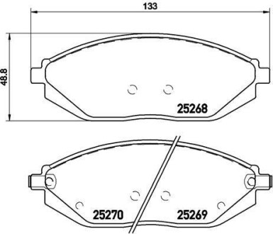 Тормозные колодки BREMBO P 10 054